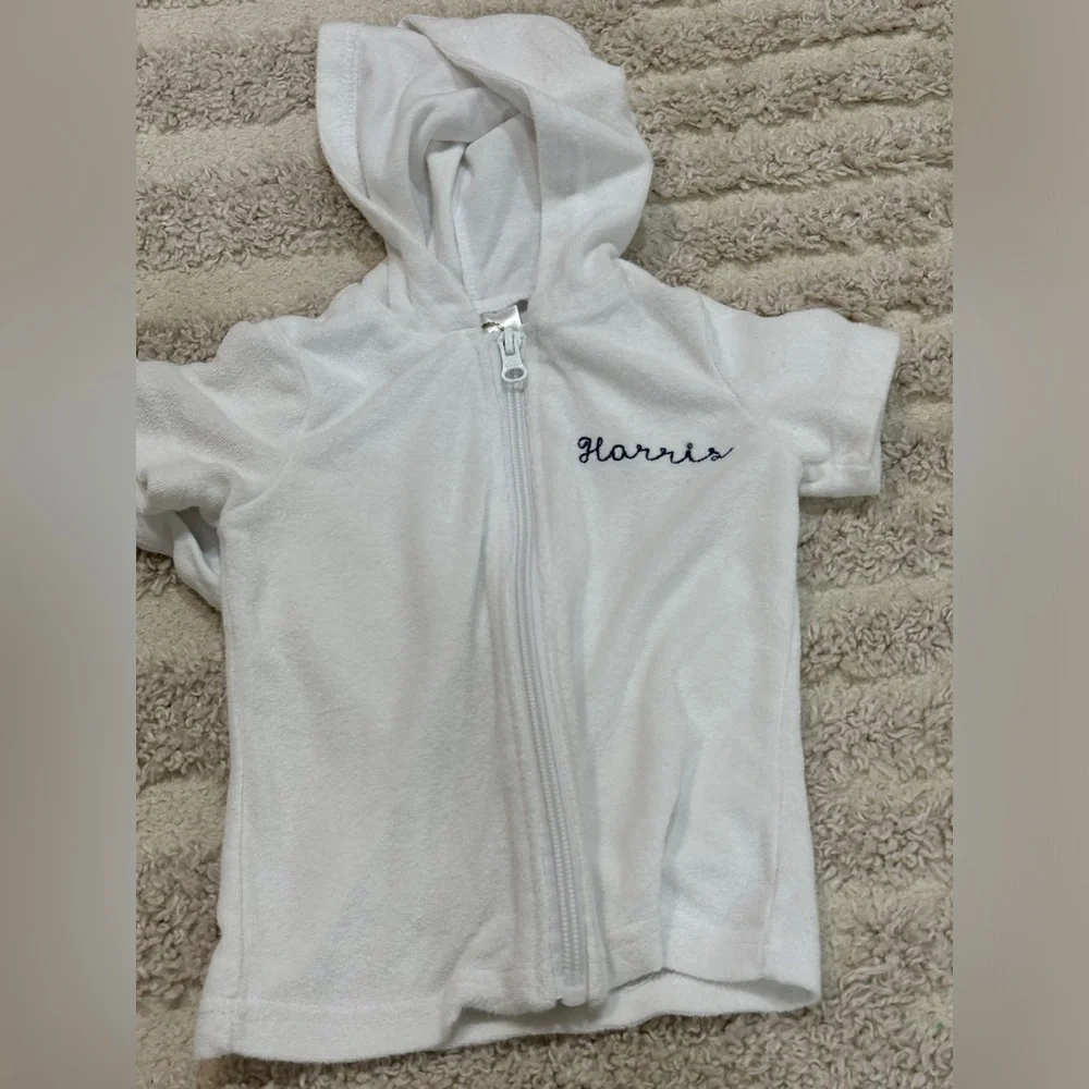 BUNDLE Harris monogrammed personalized coverup terry bodysuit onesie saints nola